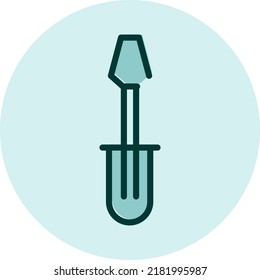Screwdriver tool, illustration, vector on a white background.