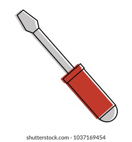 screwdriver tool isolated icon