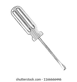 screwdriver tool isolated icon