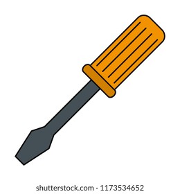 screwdriver tool isolated icon