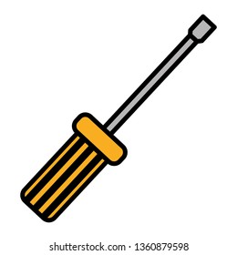 screwdriver tool isolated icon