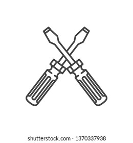 screwdriver tool isolated icon