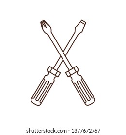 screwdriver tool isolated icon