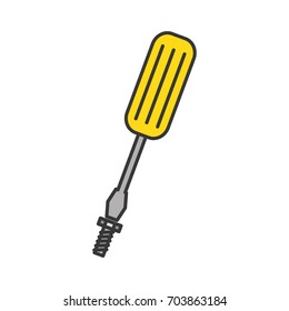 screwdriver tool isolated icon
