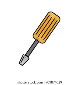 screwdriver tool isolated icon