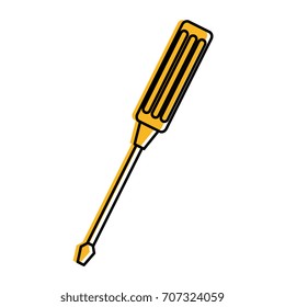 screwdriver tool isolated icon