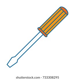 screwdriver tool isolated icon