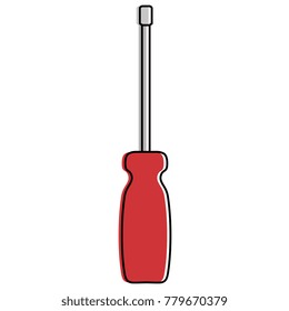 screwdriver tool isolated icon