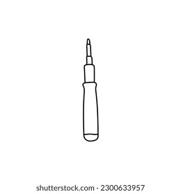 Screwdriver Tool Line Simple Logo