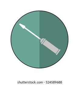 screwdriver tool mechanic support-green circle shadow