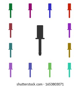 Screwdriver tool multi color style icon. Simple glyph, flat vector of web icons for ui and ux, website or mobile application