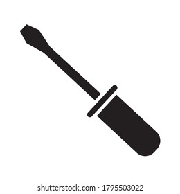 screwdriver tool silhouette style icon vector illustration design