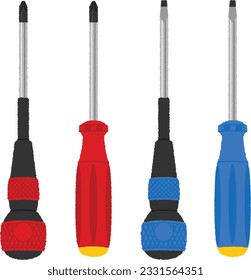 A screwdriver is a tool for tightening and fixing screws and loosening and removing them (tightening and loosening work).