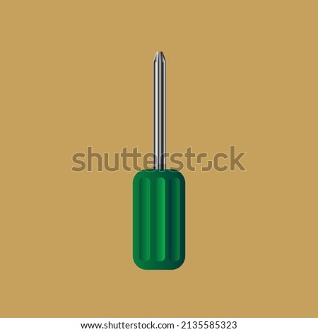 Screwdriver tools for repair machanic or auto machine.  icon bacground. 