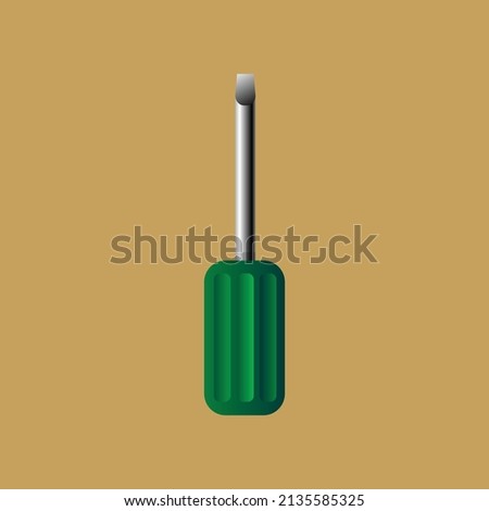 Screwdriver tools for repair machanic or auto machine.  icon bacground. 