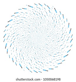 Screwdriver twirl cluster. Object cyclone combined from random screwdriver symbols. Vector illustration style is flat iconic symbols.