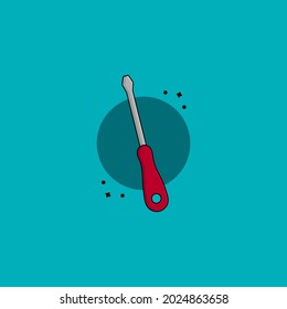Cartoon-Illustration eines Schraubenziehers