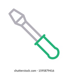screwdriver vector color line icon 