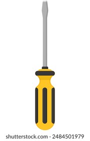 Screwdriver vector design in flat illustration isolated on white background.