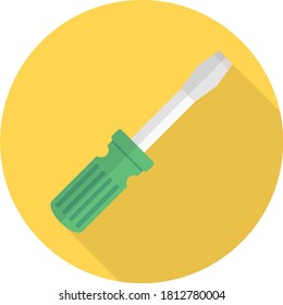 screwdriver vector flat color icon 