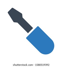 screwdriver vector glyph color icon 