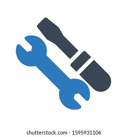 screwdriver vector glyph color icon 