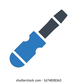 icono de color de glifo vectorial del destornillador 