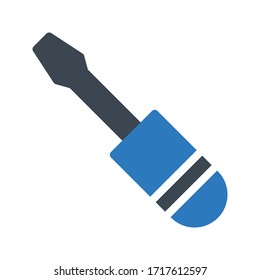screwdriver vector glyph color icon 