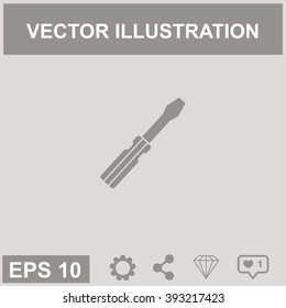 Screwdriver vector icon.