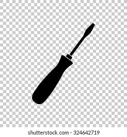 screwdriver vector icon - black illustration