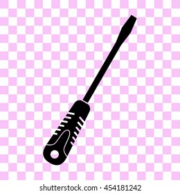 screwdriver vector icon - black illustration