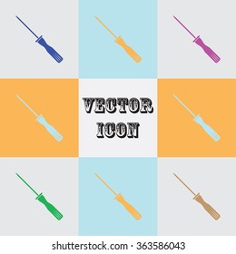 Screwdriver vector icon, Screwdriver cross