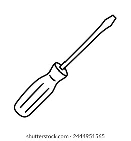 Screwdriver vector icon in doodle style. Symbol in simple design. Cartoon object hand drawn isolated on white background.