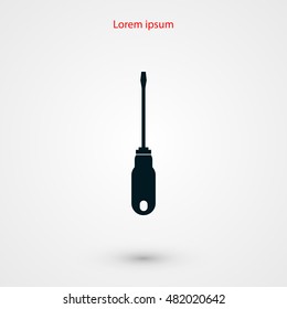 screwdriver vector icon, flat design best vector icon