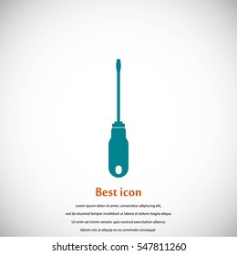 screwdriver vector icon, flat design best vector icon