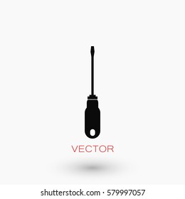 screwdriver vector icon, flat design best vector icon