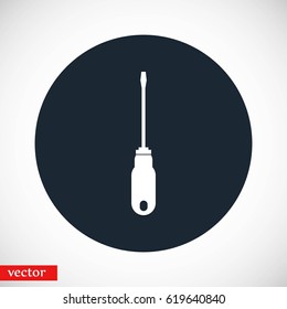 screwdriver vector icon, flat design best vector icon