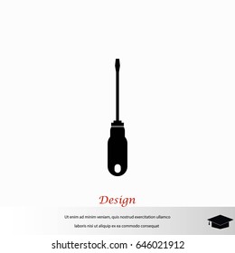 screwdriver vector icon, flat design best vector icon