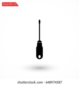 screwdriver vector icon, flat design best vector icon