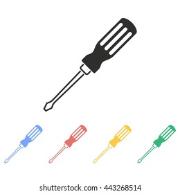 Screwdriver vector icon. Illustration isolated on white background for graphic and web design.