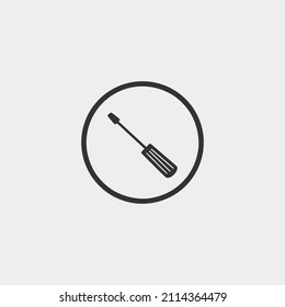 Screwdriver vector icon illustration sign