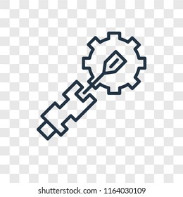 Screwdriver vector icon isolated on transparent background, Screwdriver logo concept