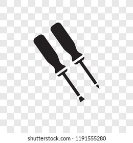 Screwdriver vector icon isolated on transparent background, Screwdriver transparency logo concept