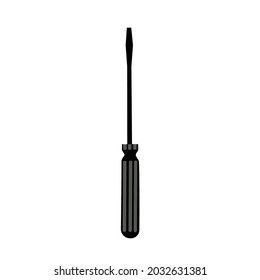 Screwdriver  vector icon isolated on white background. Hand tools for repair and construction.