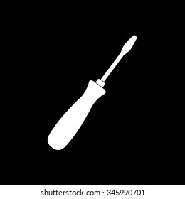 screwdriver vector icon isolated on black
