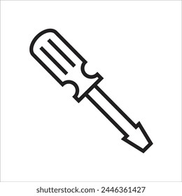 screwdriver vector icon line template