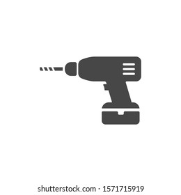 Screwdriver, Vector Icon Power Drill Line Icon, Outline Vector Sign, Vector Icon Linear Pictogram Isolated On White. Vector Icon Symbol, Logo