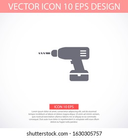 Screwdriver, vector icon power drill line icon, outline vector sign, vector icon linear pictogram isolated on white. vector icon Symbol, logo