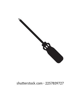 Icono vectorial del destornillador. Diseño de la señal plana de la herramienta de tornillo de giro. Pictograma de símbolo plano del destornillador EPS 10