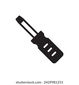 Screwdriver vector icon. Turn-screw tool flat sign design. Screwdriver flat symbol pictogram. UX UI icon